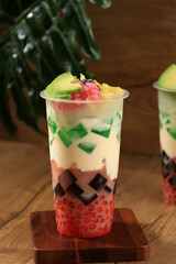 Indonesian Traditional Mix Fruit Popular Street Food