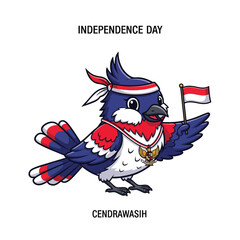 Majestic & Adorable Cendrawasih Bird: A Vivid Icon Celebrating Indonesian Independence with Grace and Beauty!