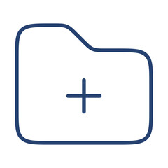 Add folder icon flat illustration outline logo