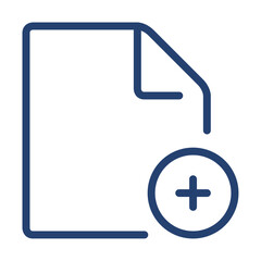 Obraz premium Add file icon flat illustration outline logo