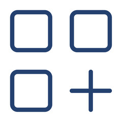 Add widget icon flat illustration outline logo