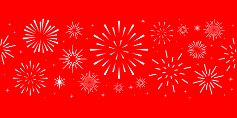 Vector fireworks illustration cliparts with 
Minimalist Simple Style Firework Line Art Template 
design for Diwali, Christmas, New Year, Holiday, 
Carnival, Birthday, Business, Party