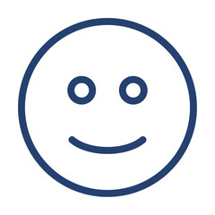 Smile icon flat illustration outline logo