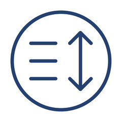 Sort list icon flat illustration outline logo