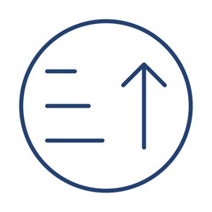 Sort up icon flat illustration outline logo