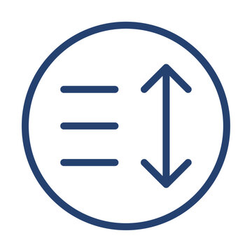 Sort list icon flat illustration outline logo