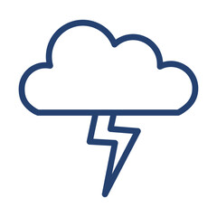 Storm icon flat illustration outline logo