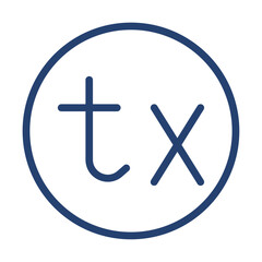 Text icon flat illustration outline logo