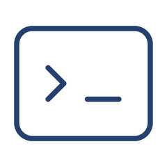 Terminal icon flat illustration outline logo