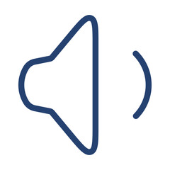 Volume low icon flat illustration outline logo