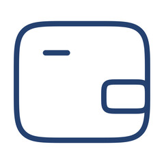 Wallet icon flat illustration outline logo