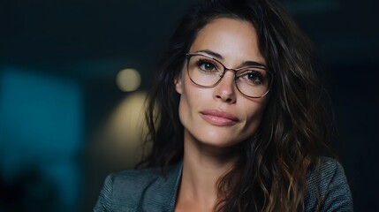 A marketing director giving a TV interview in a media studio