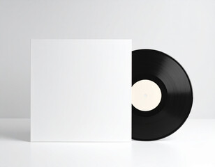 Vinyl record mock up isolated on white background