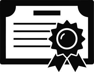 Certificate With Seal Icon Vector Illustration