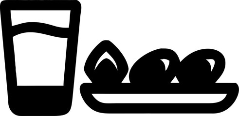 Hand holding a gas pump and an electric plug, a black and white vector illustration for mobile technology design