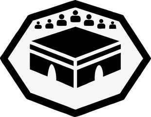 Vector illustration of a set of 3D isolated white cubes and a green recycle bin symbol