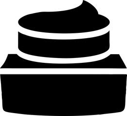 Isolated black hat with a ribbon on a white background