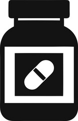 Multivitamin Bottle Icon Vector Illustration