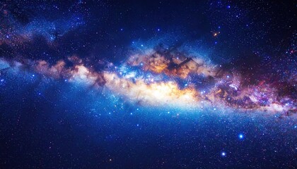 Luminous, swirling galaxy with stars, cosmic dust, and vast darkness