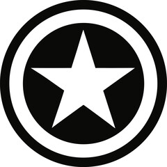 Obraz premium Star Inside A Circle Icon Vector Illustration