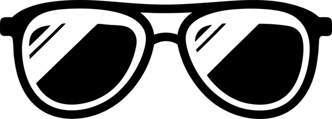 Sunglasses With Reflection Icon Vector Illustration