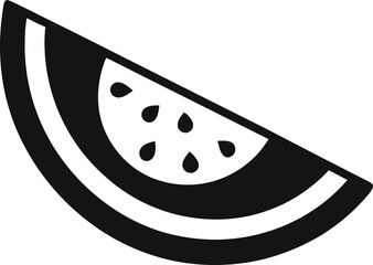 Watermelon Slice Icon Vector Illustration