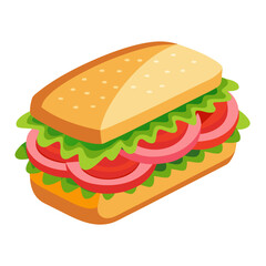 hamburger isolated on white