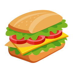 hamburger on white