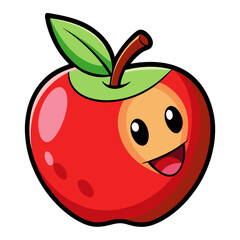 red apple cartoon