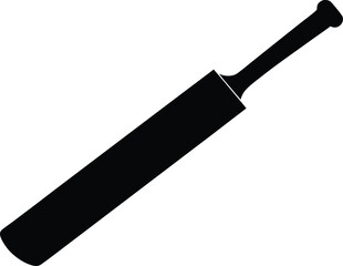 Cricket Bat Silhouette Vector Art, Cricket Bat Silhouette