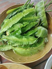 fresh spinach leaves