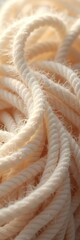 Ultra High-Resolution Wool Yarn Texture Illustration – Cream Brown Beige Fibers with Intricate Weave on Neutral Background