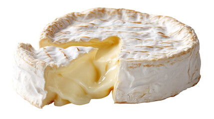  Wheel of Brie Cheese Cut Open – Whole Round of Brie on Transparent Background