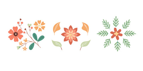 spring flowers vector illustration