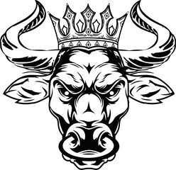 Vector illustration bull black
