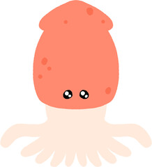 Cute squid character png