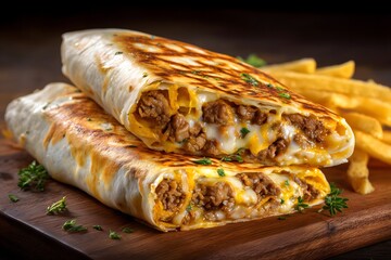 Two crispy French tacos