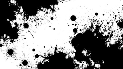 Black and White Marble Ink Abstract Background

