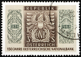 Postage stamp Austria 1966 emblem of national bank