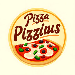 Pizza vector illustration featuring delicious Italian hot meal with cheese, tomato, and pepperoni perfect for restaurant menu design