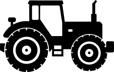 tractor silhouette vector