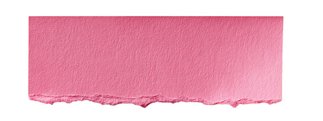 Pink Torn Paper Ripped on Transparent Background