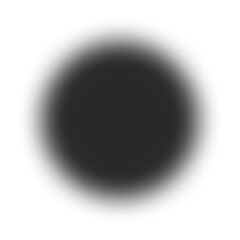 A black blurry circle on a transparent background, perfect for overlay and shadows