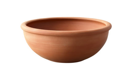 Terracotta Bowl s Timeless Elegance A rustic pottery vessel whispering stories of ancient on transparent background