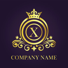 Letter  luxury gold logo concept
