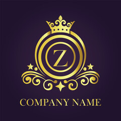 Letter  luxury gold logo concept