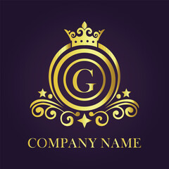 Letter  luxury gold logo concept