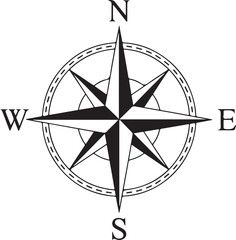 8 Point compass icon. Clipart image isolated on white background © Masud