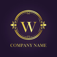 Obraz premium Letter luxury gold logo concept