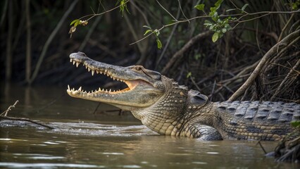 Crocodile, sharp and realistic, Photo, Natural light